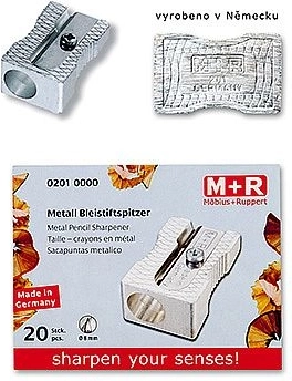 Sacapuntas metálico M+R, plateado