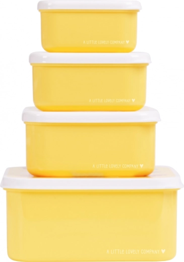 Set de cuatro fiambreras para snacks con motivo de amigos animales