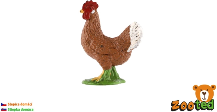 Figura de gallina doméstica de 4 cm
