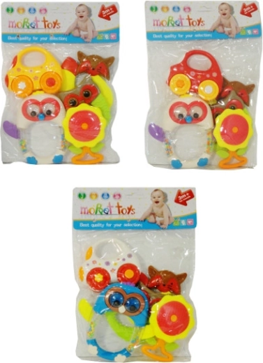Set de sonajeros y mordedores para bebés, 5 uds