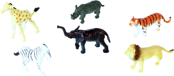 Set de animales salvajes 6 uds