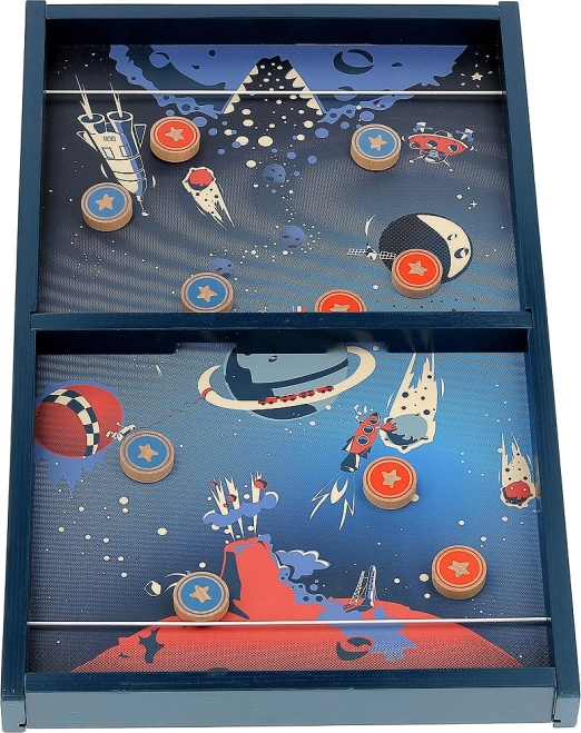 Vilac shuffleboard espacial – juego de mesa de madera para niños