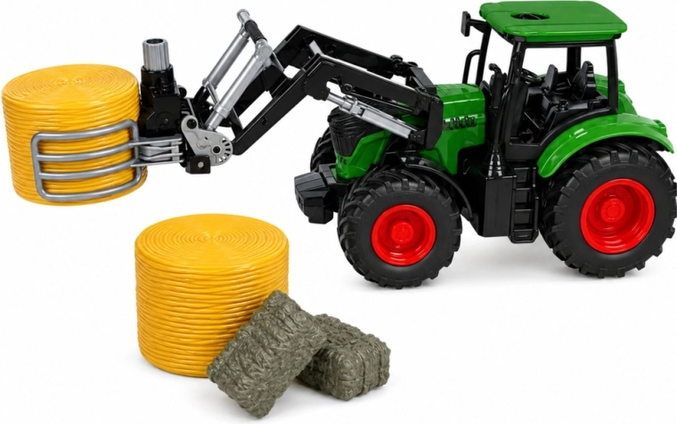 Pinzas móviles para pacas y cargador frontal