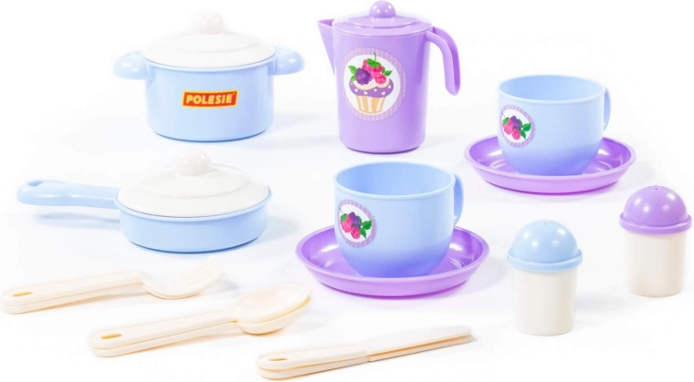 Juego infantil de utensilios de cocina para dos (18 piezas)