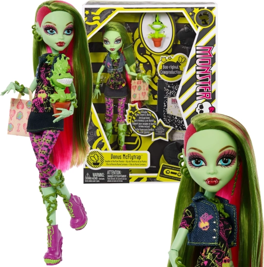 Muñeca Monster High Venus McFlytrap 26 cm Creeproduction con accesorios y mascota