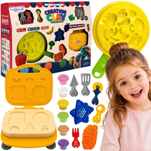 Set creativo de plastilina Woopie con gofrera, 31 piezas