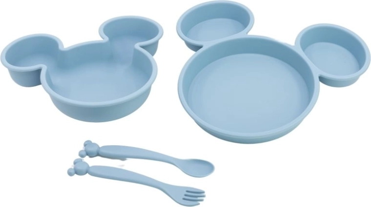 Set infantil de comedor Mickey Mouse 4 en 1
