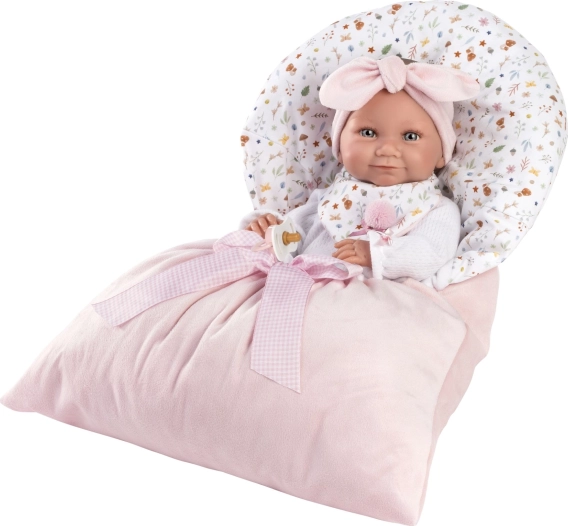 Llorens New Born niña – muñeca realista con cuerpo totalmente de vinilo 40 cm