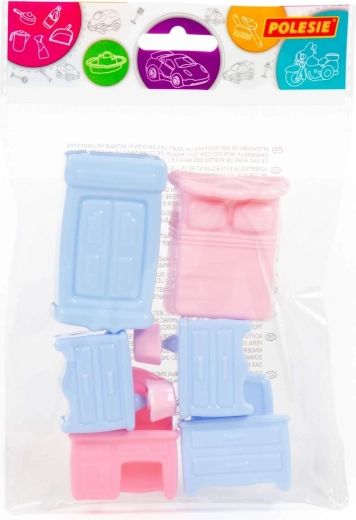 Set de 6 piezas para amueblar la casita