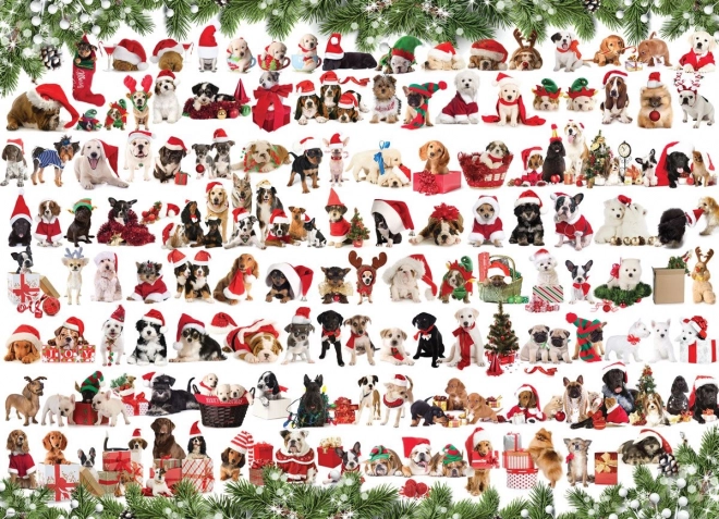 Puzzle EUROGRAPHICS Perros navideños 1000 piezas