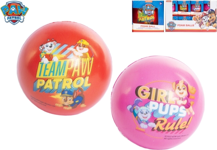 Pelota de espuma PATRULLA CANINA 7,5 cm para niños