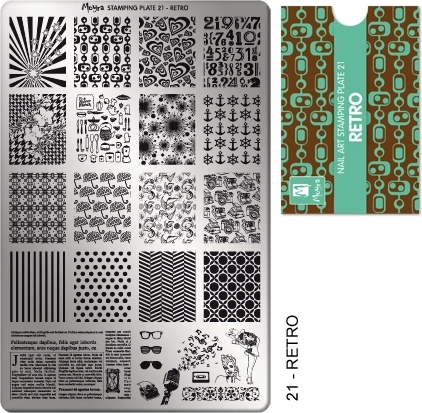 Placa para uñas Moyra Retro 21