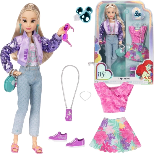 Disney ILY 4Ever muñeca de moda inspirada en ARIEL de La Sirenita, set de ropa y accesorios 30 cm