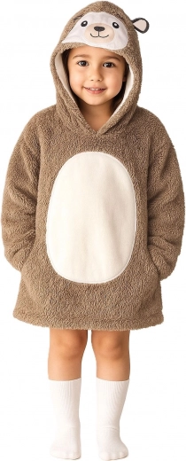 Cozy Noxxiez manta sudadera con capucha de erizo para niños de 3 a 6 años