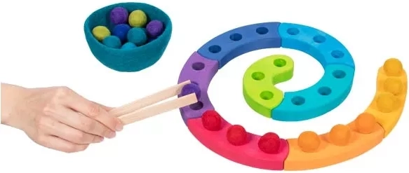 Clasificación de colores con pinzas