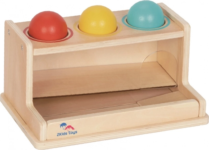 Caja de juguete con pelotas para niños