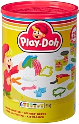 Play-Doh lata retro clásica con set de 25 piezas