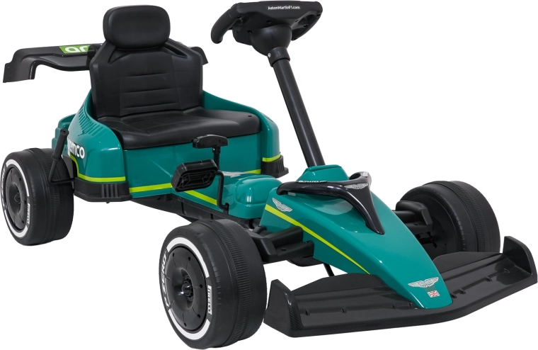 Go-kart a pedales Aston Martin verde