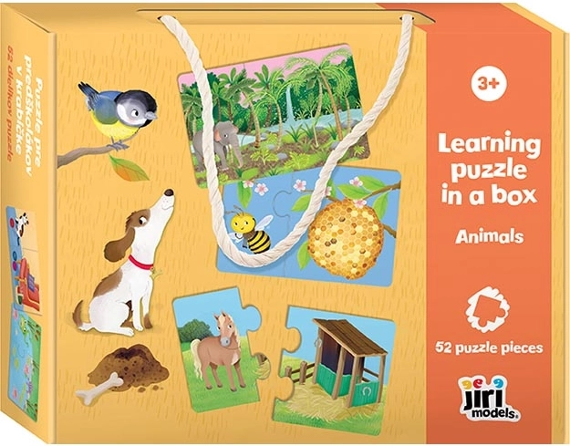 Puzle en caja de animalitos para preescolares