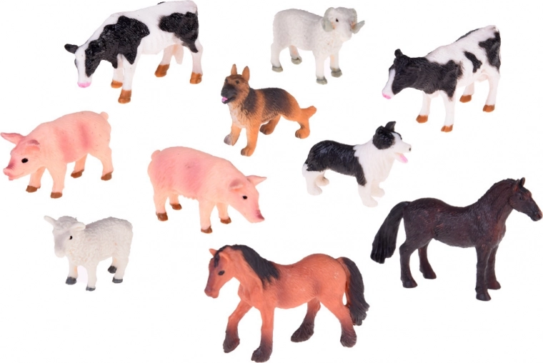 Figuras de granjeros y animales