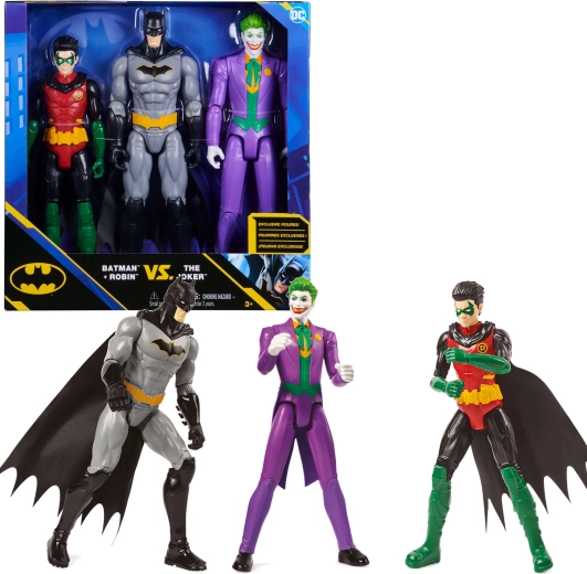 Set de figuras de acción DC Comics 3 en 1 – BATMAN, ROBIN y JOKER 30 cm