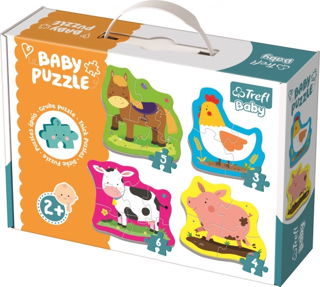 Puzle para niños Animalitos en la granja Trefl
