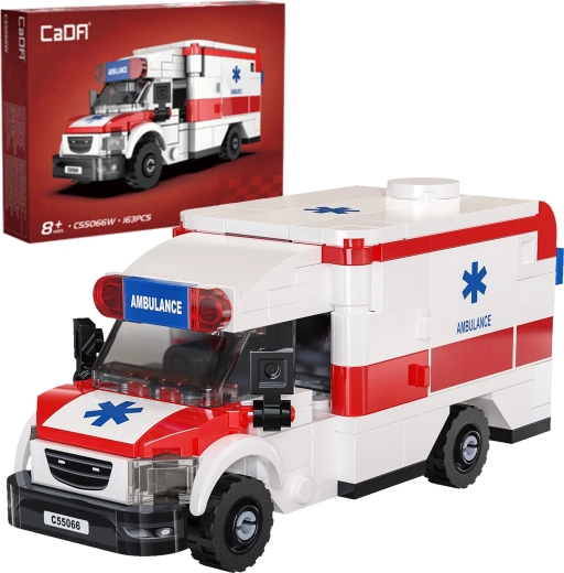Set de construcción CaDA ambulancia MedSwift Guard – coche de carreras de 163 piezas