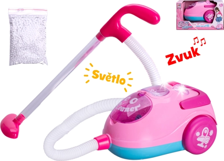 Aspiradora infantil con efectos de luz y sonido 18 cm
