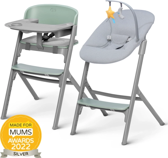 Kinderkraft Select set de trona Livy Olive Green + hamaca Calmee