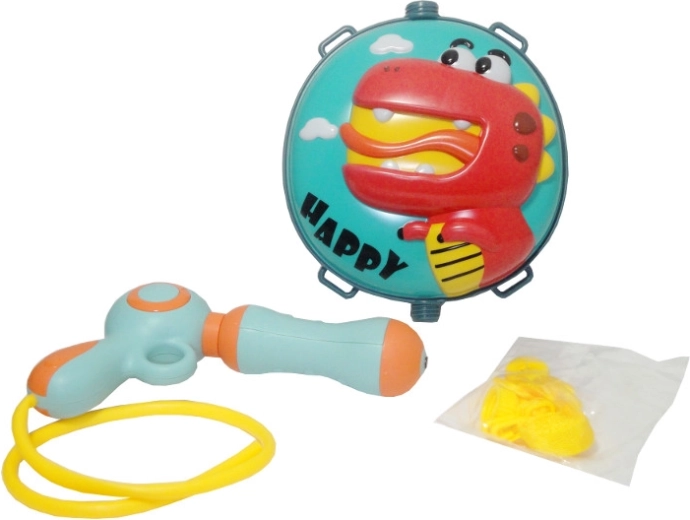Pistola de agua con depósito tipo mochila con dinosaurio