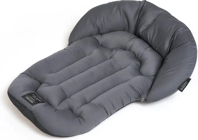 FIKAGO suave colchoneta para cochecito con cojín en forma de luna mushroom grey M