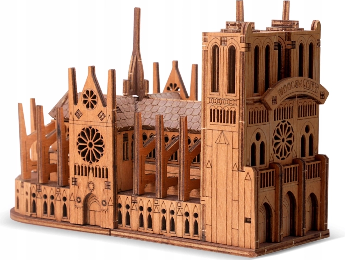 Puzzle 3D de madera WOODEN CITY, catedral de Notre-Dame, 96 piezas