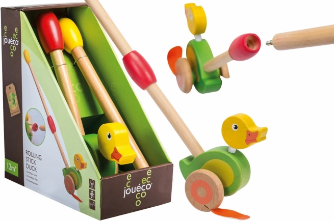 Pato de madera para empujar con palo JOUECO