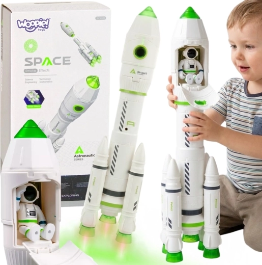Woopie cohete espacial interactivo con luces, sonidos y efecto de humo