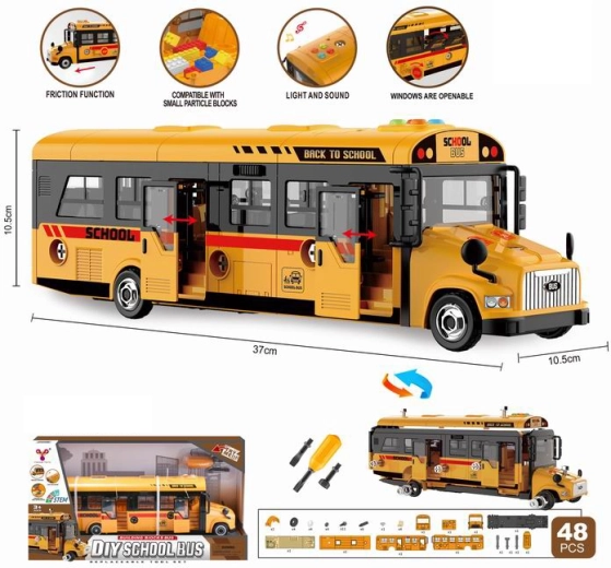 Coche para montar – autobús escolar (48 piezas)