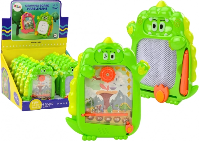 Tableta de dibujo de bolsillo 2 en 1 dinosaurio verde