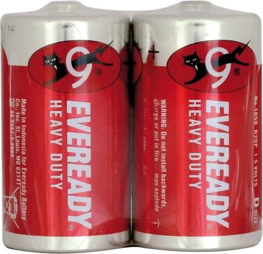 Energizer Eveready Heavy Duty Red pilas D R20 1,5 V, 2 uds.