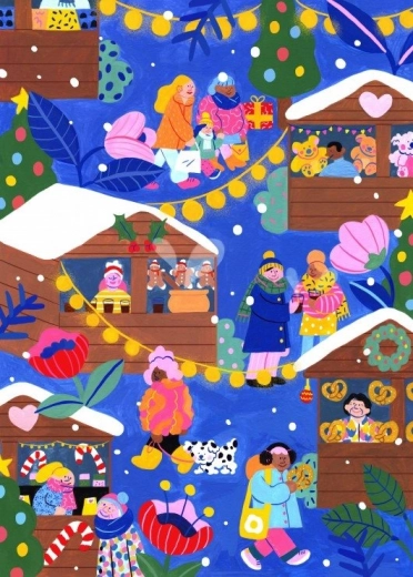 Puzle mercado navideño 500 piezas