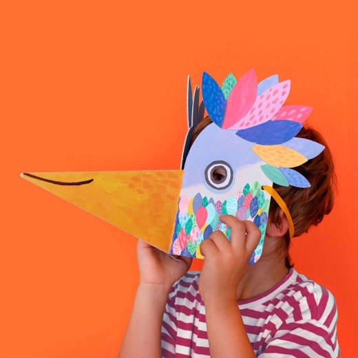 LONDJI máscara con accesorios adhesivos Be Wild! Bird