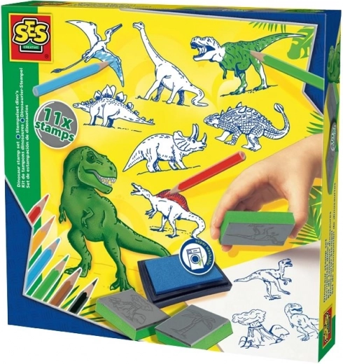 Set creativo de sellos de dinosaurios