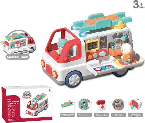 Ambulancia interactiva para los más pequeños con accesorios - 1 unidad