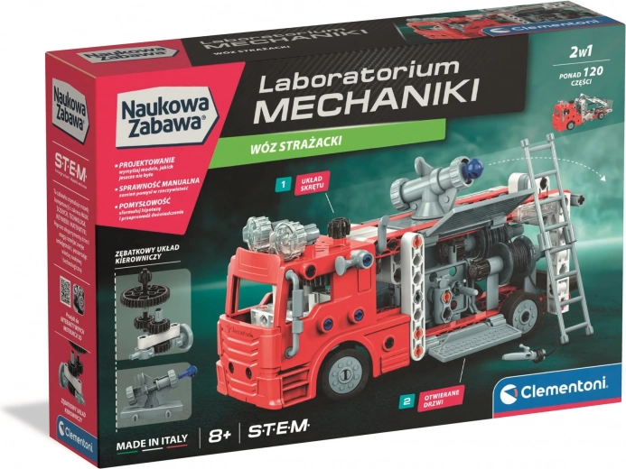 Mecánica de laboratorio – bomberos, kit de construcción CLEMENTONI