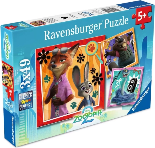 Puzzle RAVENSBURGER Zootropolis: Ciudad animal 3×49 piezas