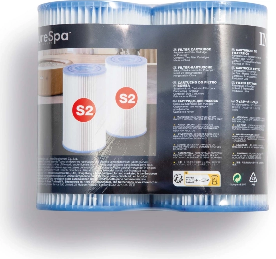 Filtro para bomba de jacuzzi INTEX PureSpa S2, set de 2 unidades