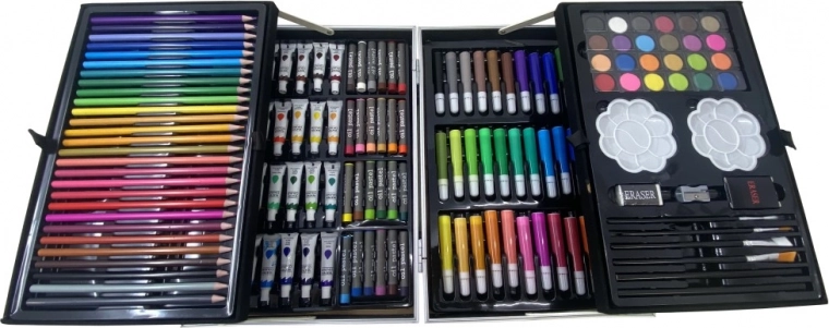 Maletín de pintura de aluminio – set artístico de 145 piezas