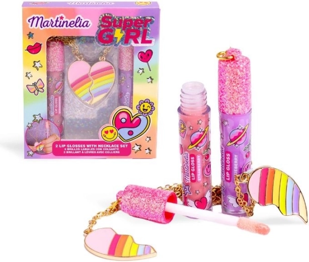 Set de collares y brillos de labios Super Girl Shine
