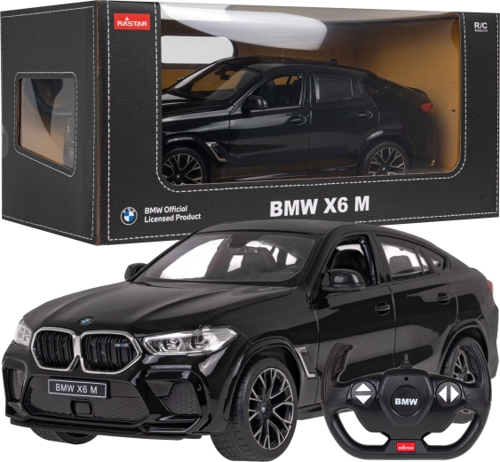 Rastar BMW X6 M 1:14 coche RC con control remoto 2,4 GHz – negra