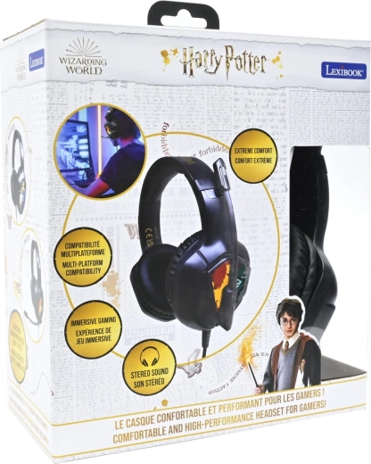 Auriculares gaming con cable Harry Potter con efectos de luz y micrófono