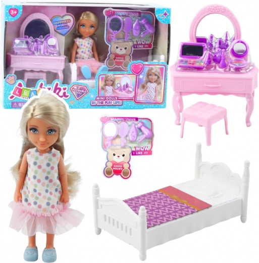 Muñeca ANLILY con cuna y tocador
