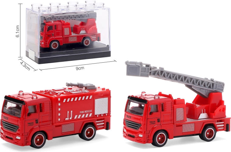 Modelo metálico de camión de bomberos 1:64 – varias variantes